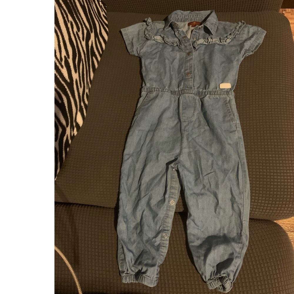 7 for All Man Kind Toddler Girls Pant Romper 2T